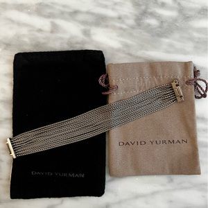David Yurman sterling silver box chain 16 row bracelet